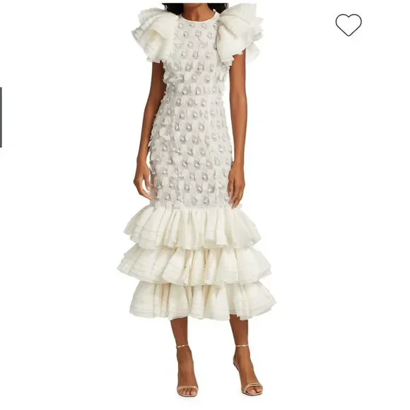 ZIMMERMANN Dancer frilled dress - White